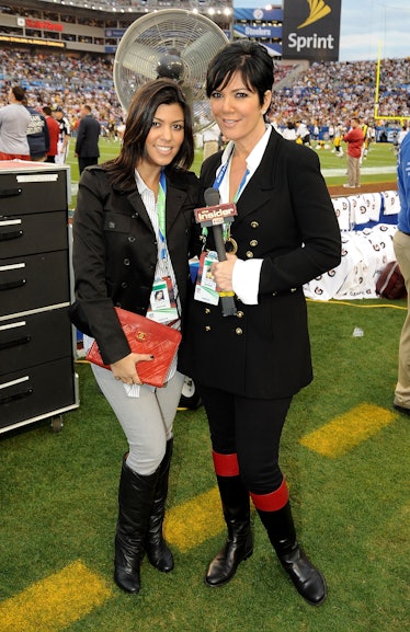 Kourtney Kardashian and Kris Jenner attend Super Bowl XLIII