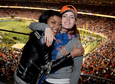 Taraji P. Henson and Amy Adams attend Super Bowl 50