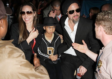 Angelina Jolie, Brad Pitt ve oğulları Maddox Super Bowl'da