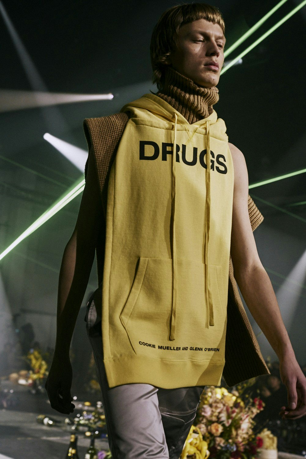 Raf Simons's Fall 2018 Menswear Show Was a Drug-Themed Bacchanalia 