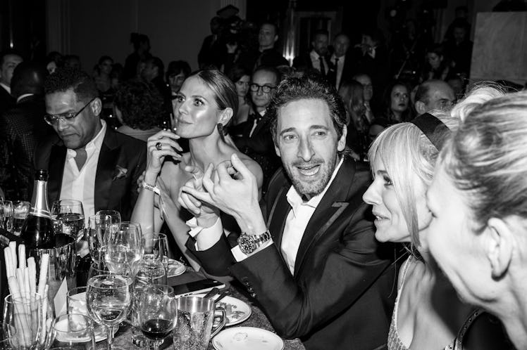 Heidi Klum, Adrien Brody, and Sienna Miller at the 2018 amfAR Gala