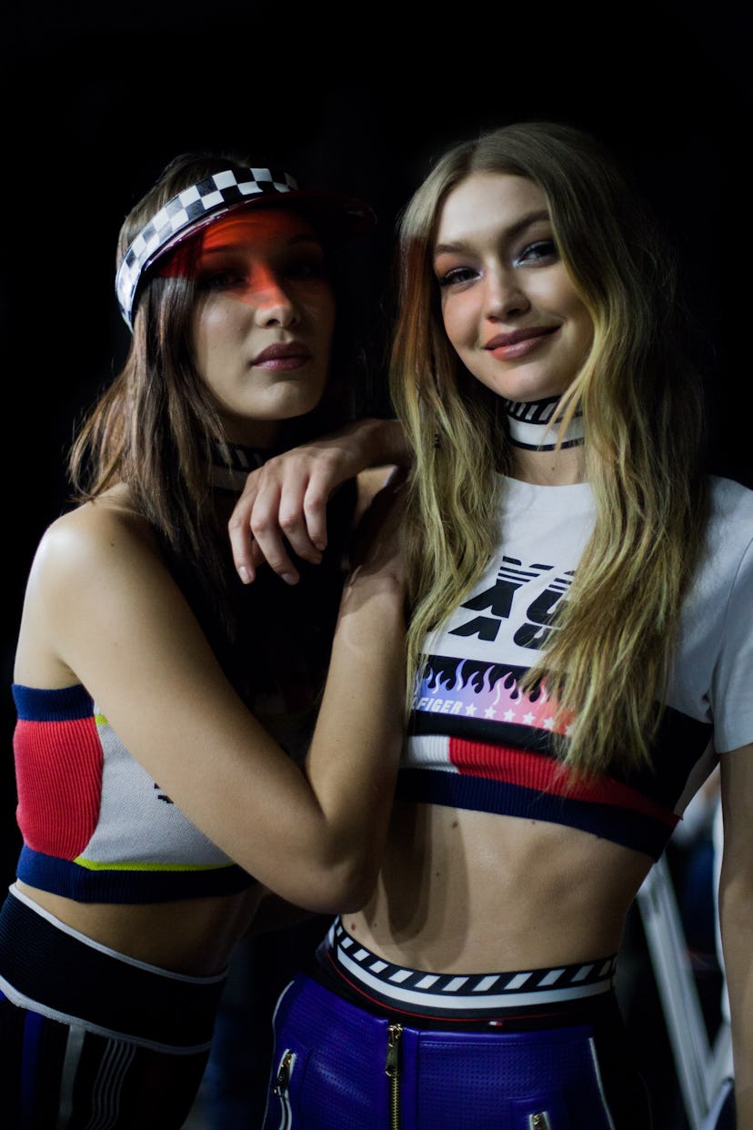 Bella Hadid and Gigi Hadid at the Tommy Hilfiger Fall 2018 show