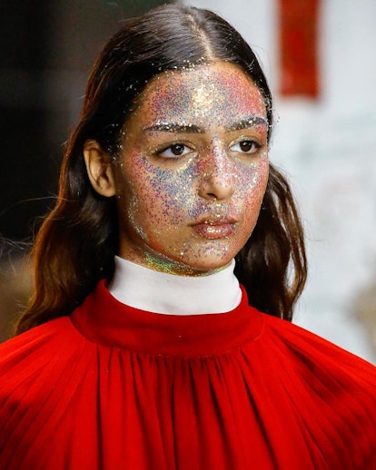 Giambattista Valli Shows Glitter Facials During Fashion Week