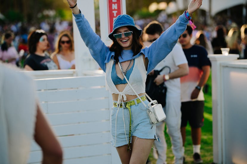 A joyous Coachella attendee