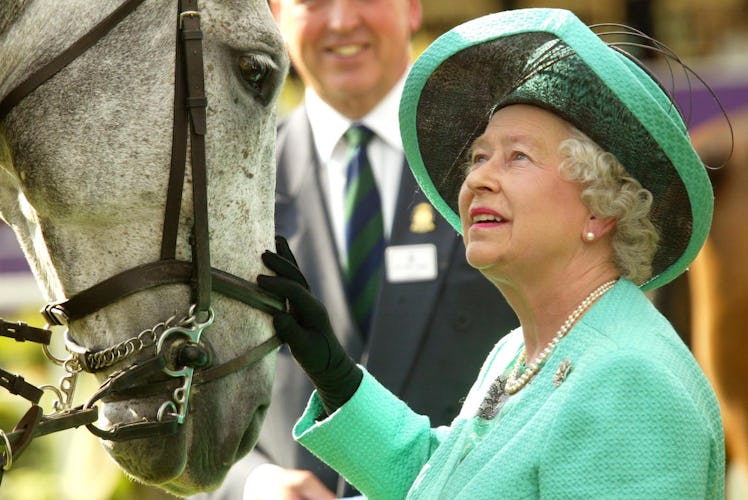 Queen Elizabeth II with a horse