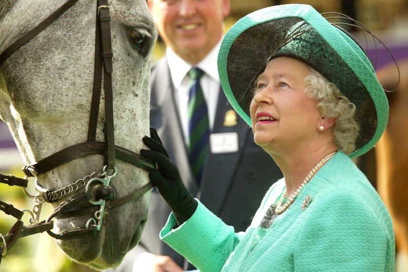 Queen Elizabeth II with a horse