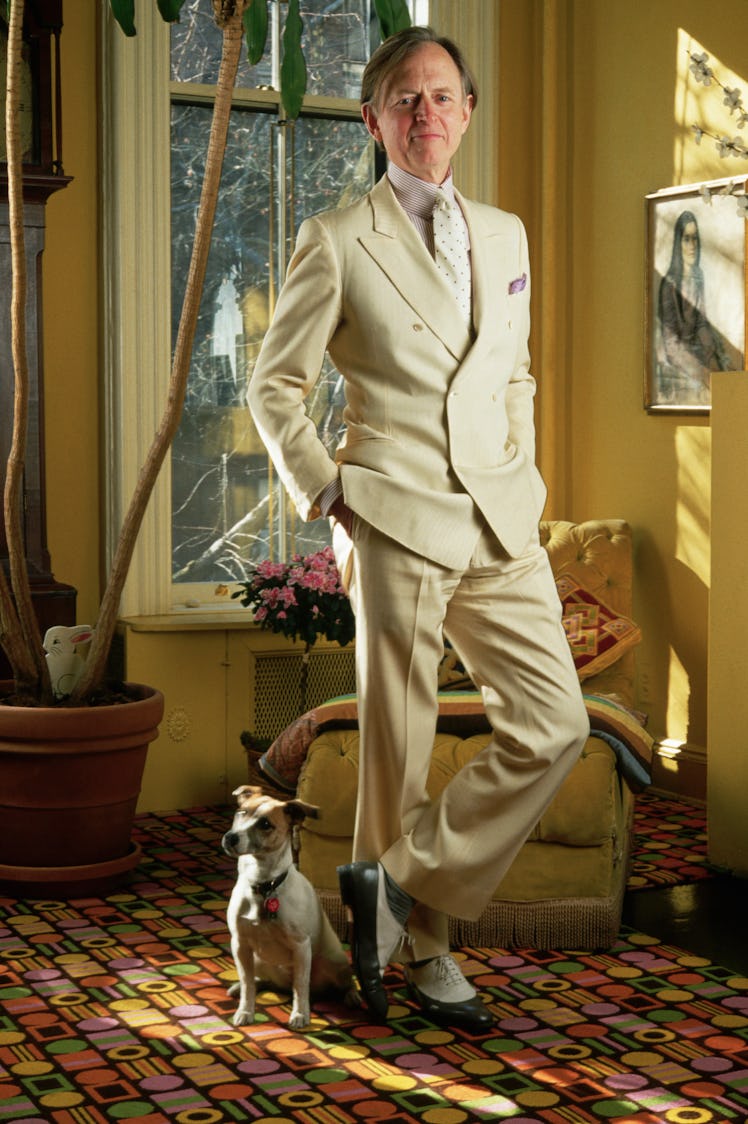 Novelist Tom Wolfe in his Home
