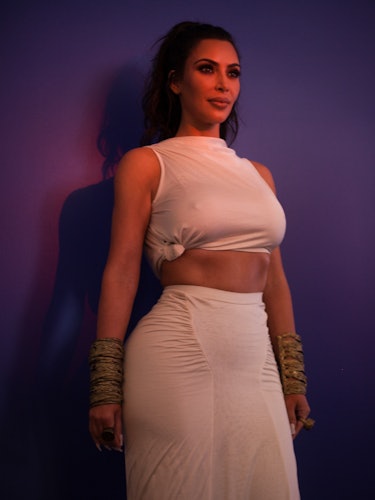 Kim Kardashian at the 2018 CFDA Fashion Awards red carpet