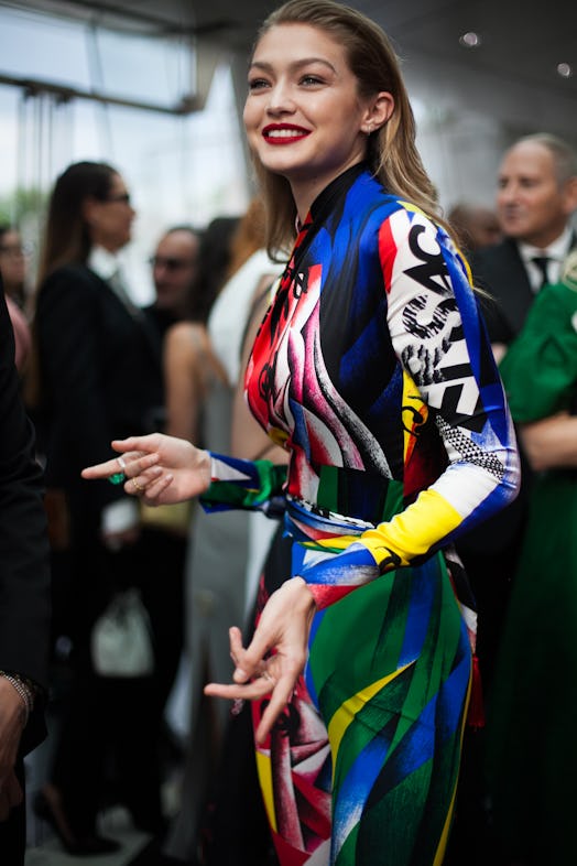Gigi Hadid at the 2018 CFDA Fashion Awards red carpet