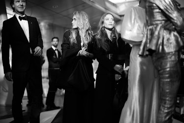 Mary-Kate and Ashley Olsen at the 2018 CFDA Fashion Awards red carpet