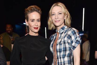 Cate Blanchett Sits on Sarah Paulson