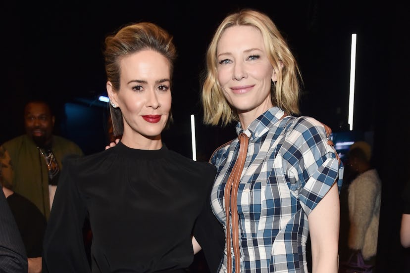 Cate Blanchett Sits on Sarah Paulson