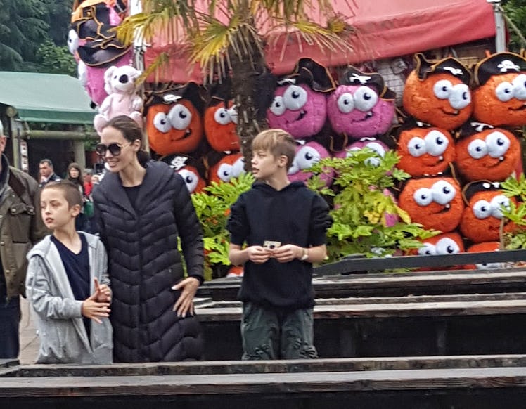 Angelina Jolie With Their Children In Legoland Windsor Resort, England