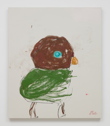 Piotr Uklanski's remake of his childhood painting of a bird