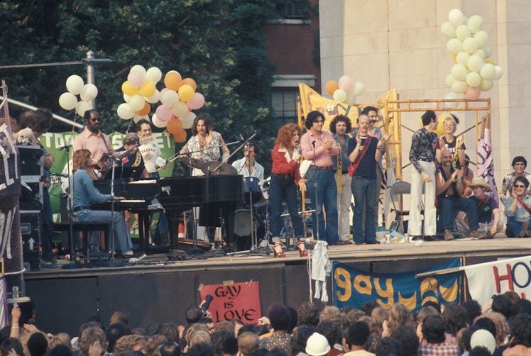 Barry Manilow And Bette Midler At Gay Liberation Rally