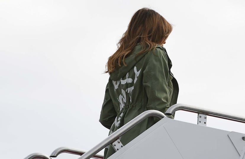 US-POLITICS-TRUMP-IMMIGRATION-MIGRANTS-MELANIA-JACKET