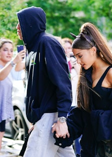 Ariana Grande Wears a Sweatshirt with Pete Davidson's Face on it 1