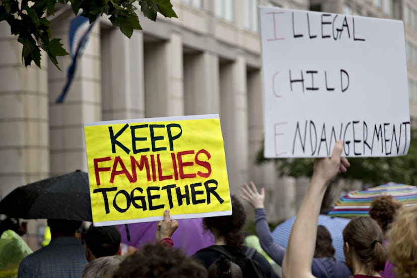 Protests At ICE Headquarters As Judge Orders Immigrant Families To Be Reunited