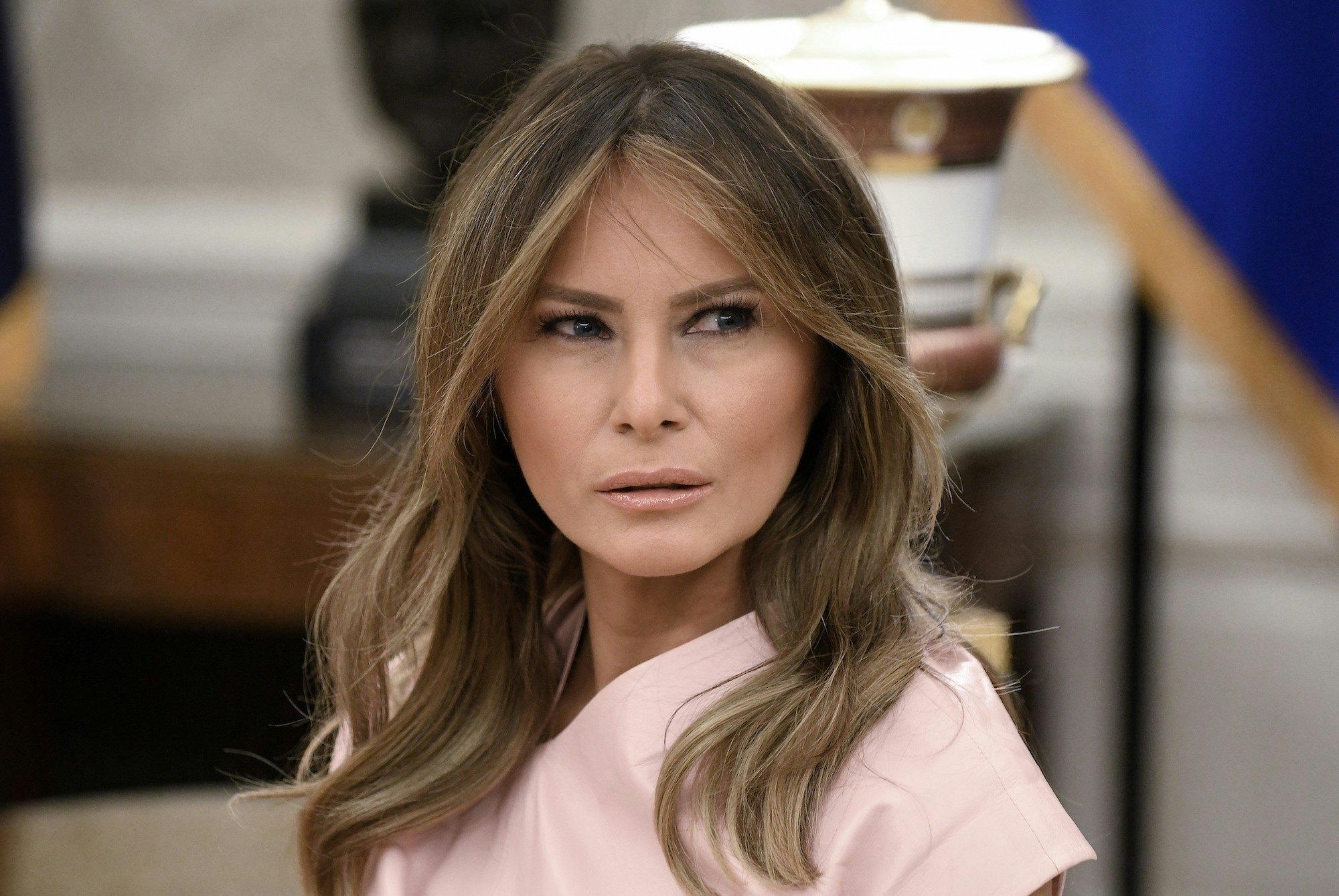 Melania Trump Wore Tan Leather Pants That Matched Her Skin Tone a