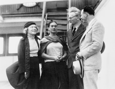 Leon Trotsky with Frida Kahlo