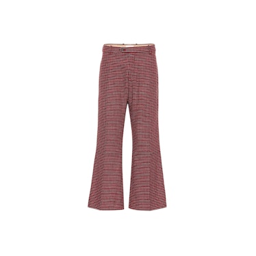 Red-grey checked Chloe pants