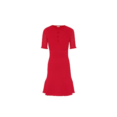 A red knit mini dress by Kenzo