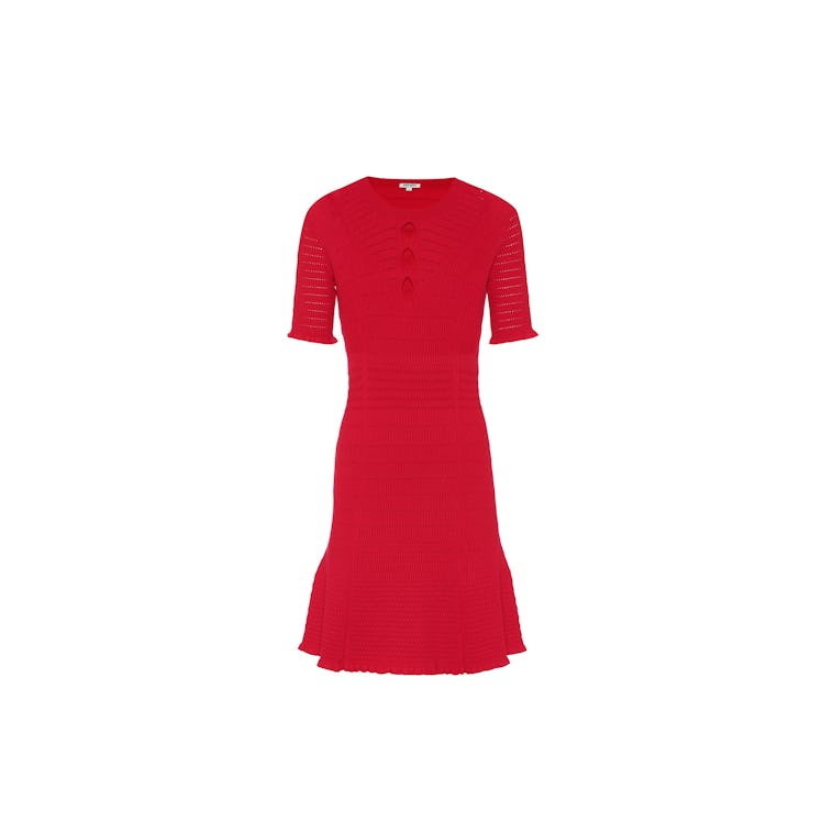 A red knit mini dress by Kenzo