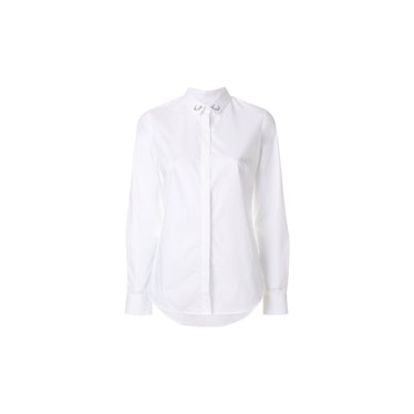 A white Maison Labiche embroidered shirt