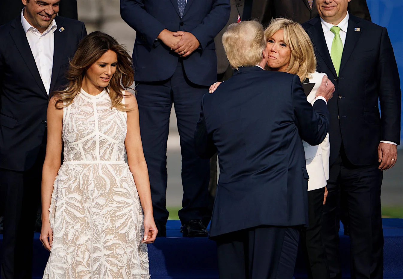 Melania Trump the Troll Resurfaced at the NATO Summit in a Sheer Dress Melania Trump the Troll Resurfaced at the NATO Summit in a Sheer Dress