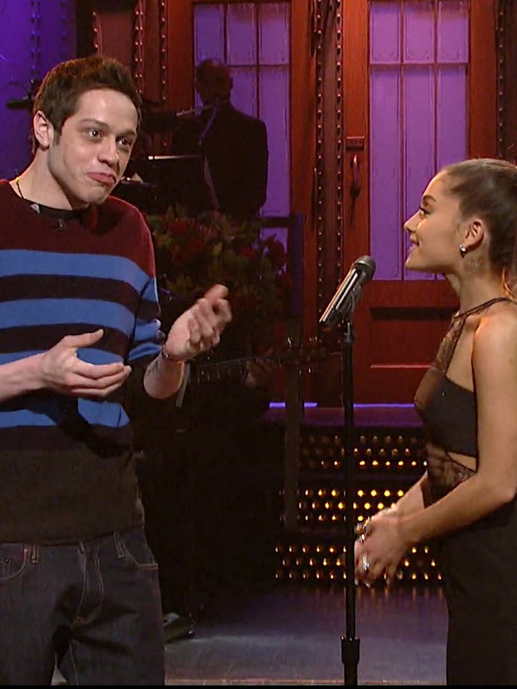 Ariana Grande and Pete Davidson at Saturday Night Live