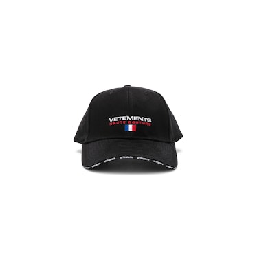 A black Vetements cap hat