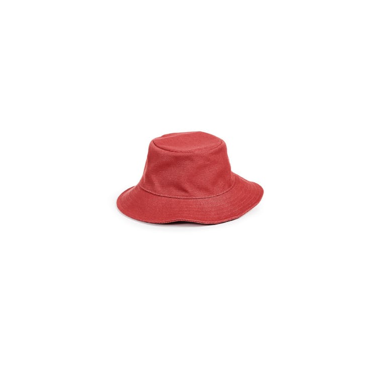 A red bucket hat by Madewell