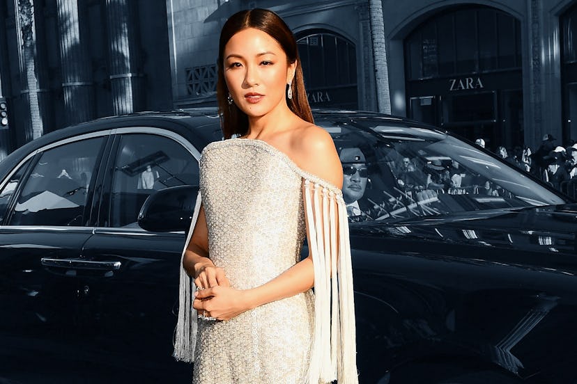 Constance Wu's 'Crazy Rich Asians Premiere' Dress Had 90 Carats of Diamonds lead