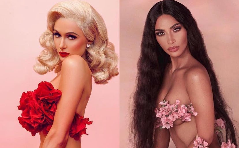 paris hilton shades kim kardashian flower photoshoot.jpg