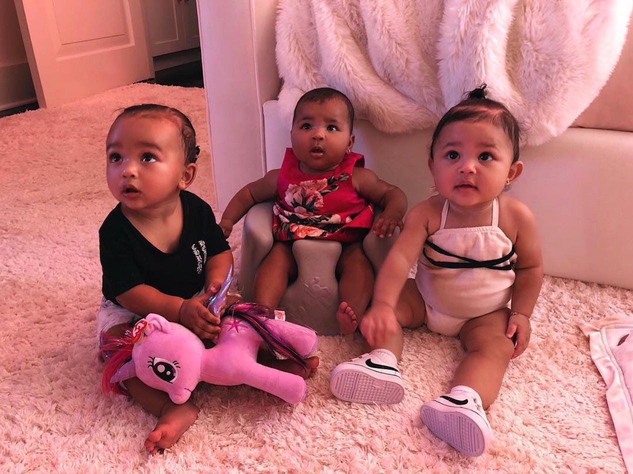 Kim Kardashian Just Shared a Photo of All Three Triplet Cousins