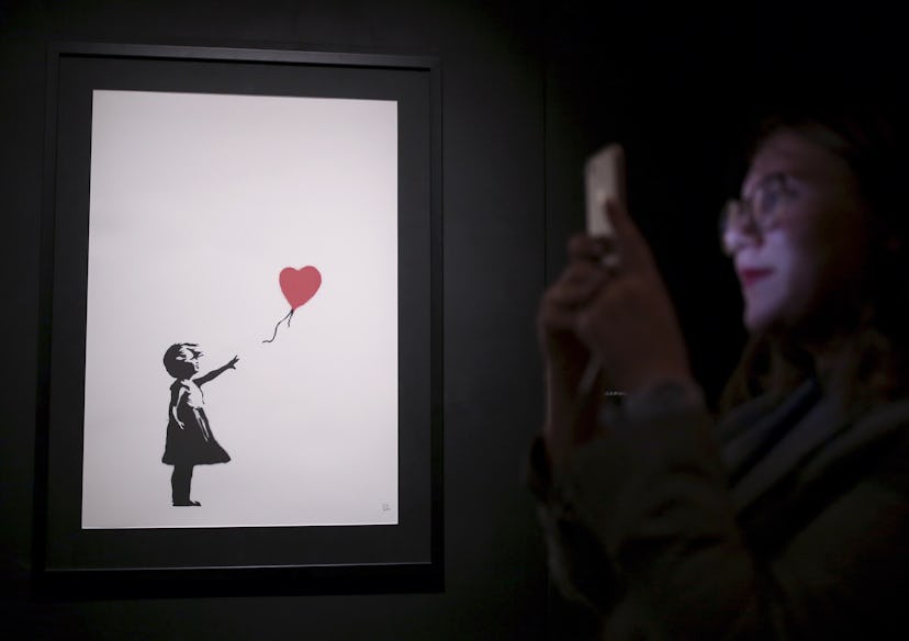 Exhibition of works by street artist Banksy in St Petersburg