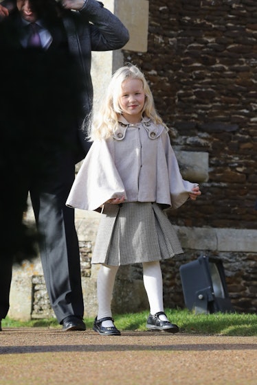 Savannah Phillips wearing the cape to a Christmas Day church service in 2016.