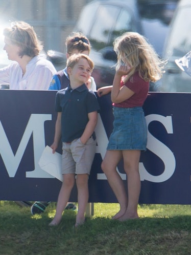 Savannah Phillips standing next to her close friend Prince George.