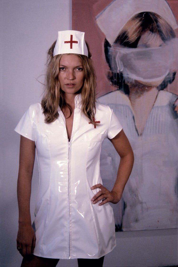 Kate Moss in nurse outfit