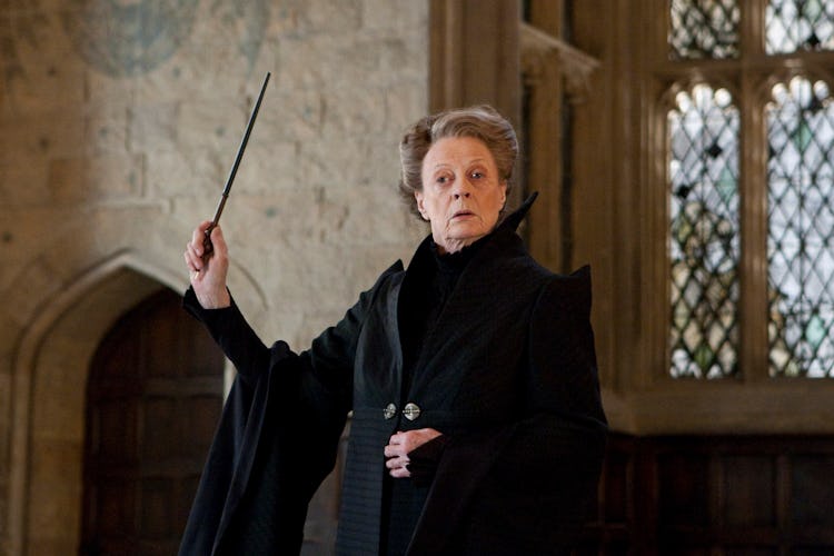 Maggie Smith as Professor McGonagall the Harry Potter