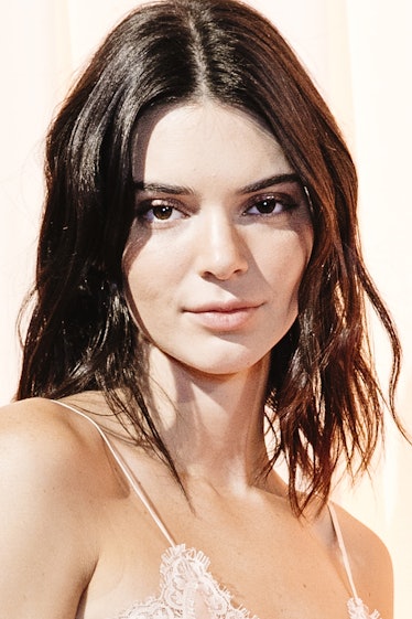 Kendall Jenner wearing no makeup during Milan Fashion Week Spring/Summer 2019
