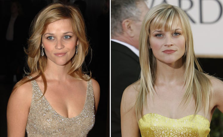 Collage of two photos of Reese Witherspoon from 2006 and 2007