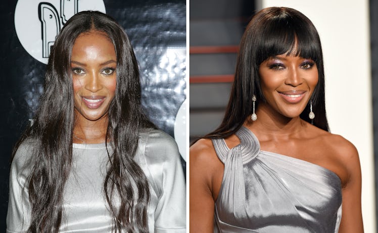Collage of two photos of Naomi Campbell from 2007 and 2016