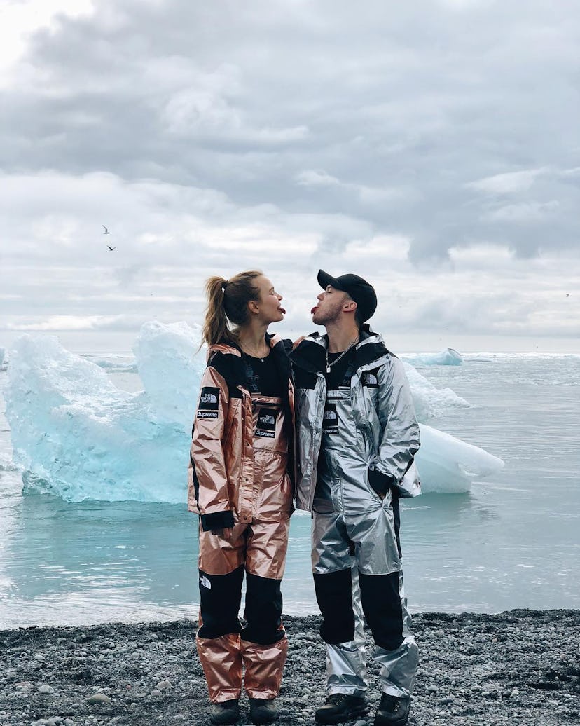 Josephine Skriver and Alex DeLeon