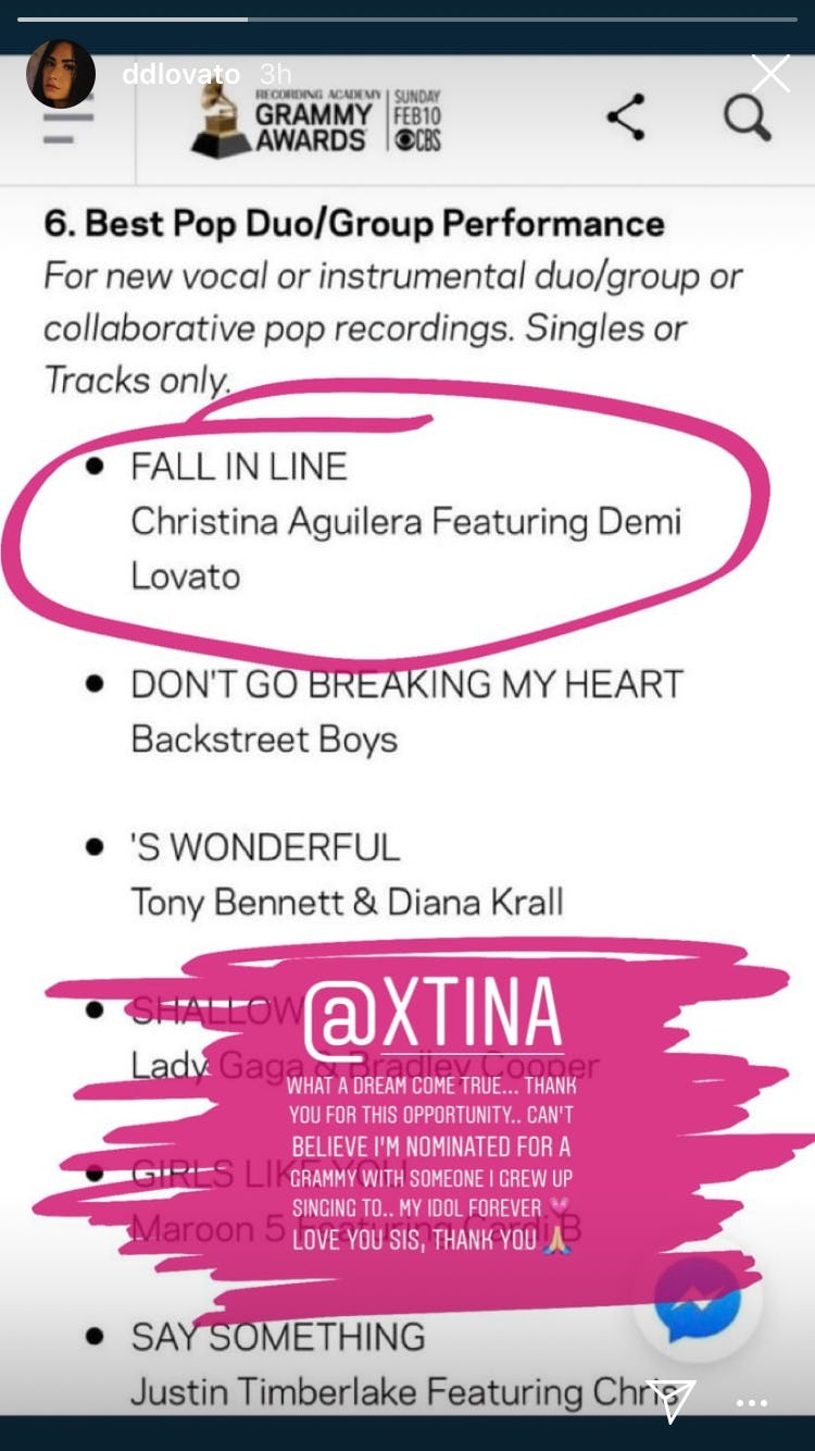 Demi Lovato Calls Grammy Nomination for Her Collaboration With