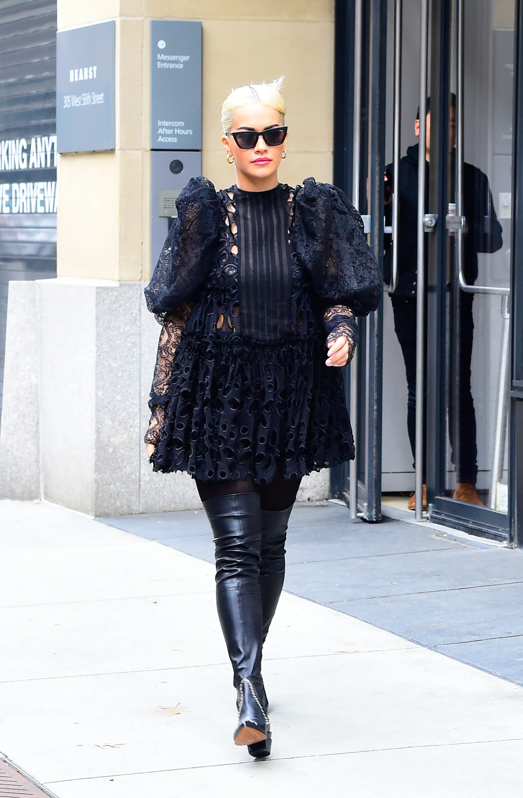 Rita Ora Wore Four Dramatically Over-the-Top Little Black Dresses in One Day