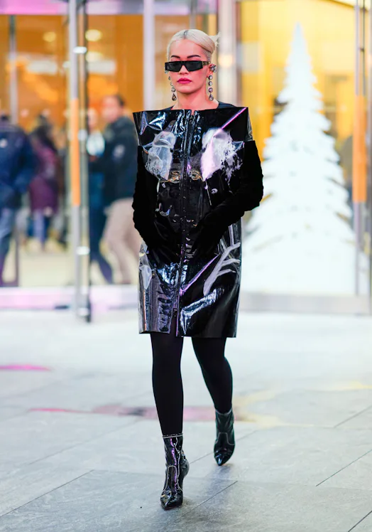 Rita Ora Wore Four Dramatically Over-the-Top Little Black Dresses in One Day Rita Ora Wore Four Dramatically Over-the-Top Little Black Dresses in One Day