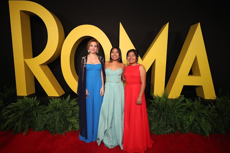 Roma stars Marina de Tavira, Yalitza Aparicio and Nancy Garcia