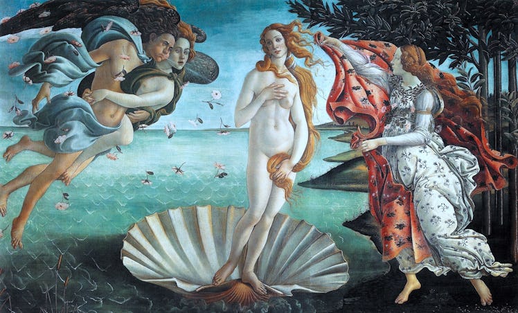 The Birth of Venus' 1486: painting by the Italian Renaissance painter Sandro Botticelli c. 1445 - 15...