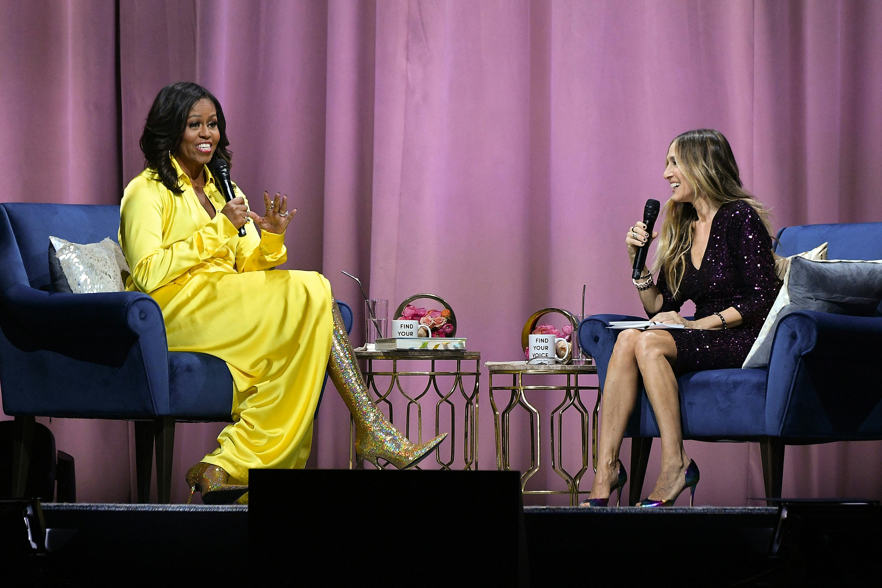 michelle obama gold balenciaga boots
